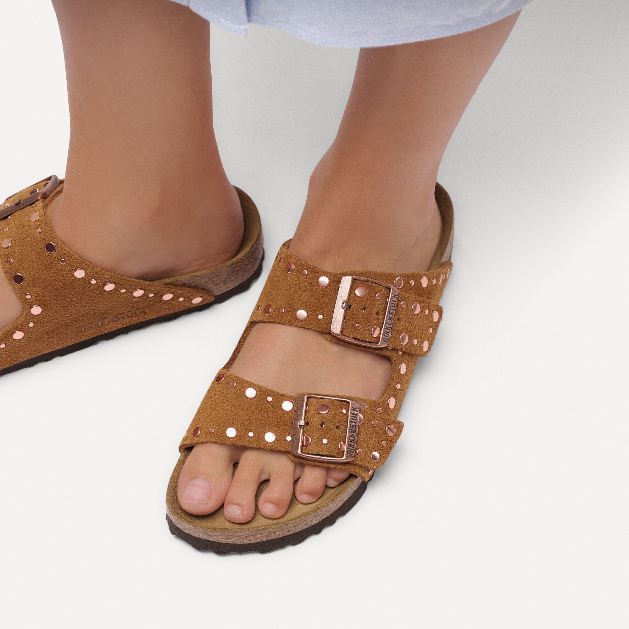 Sapato de Couro de Camurça Arizona Rivet