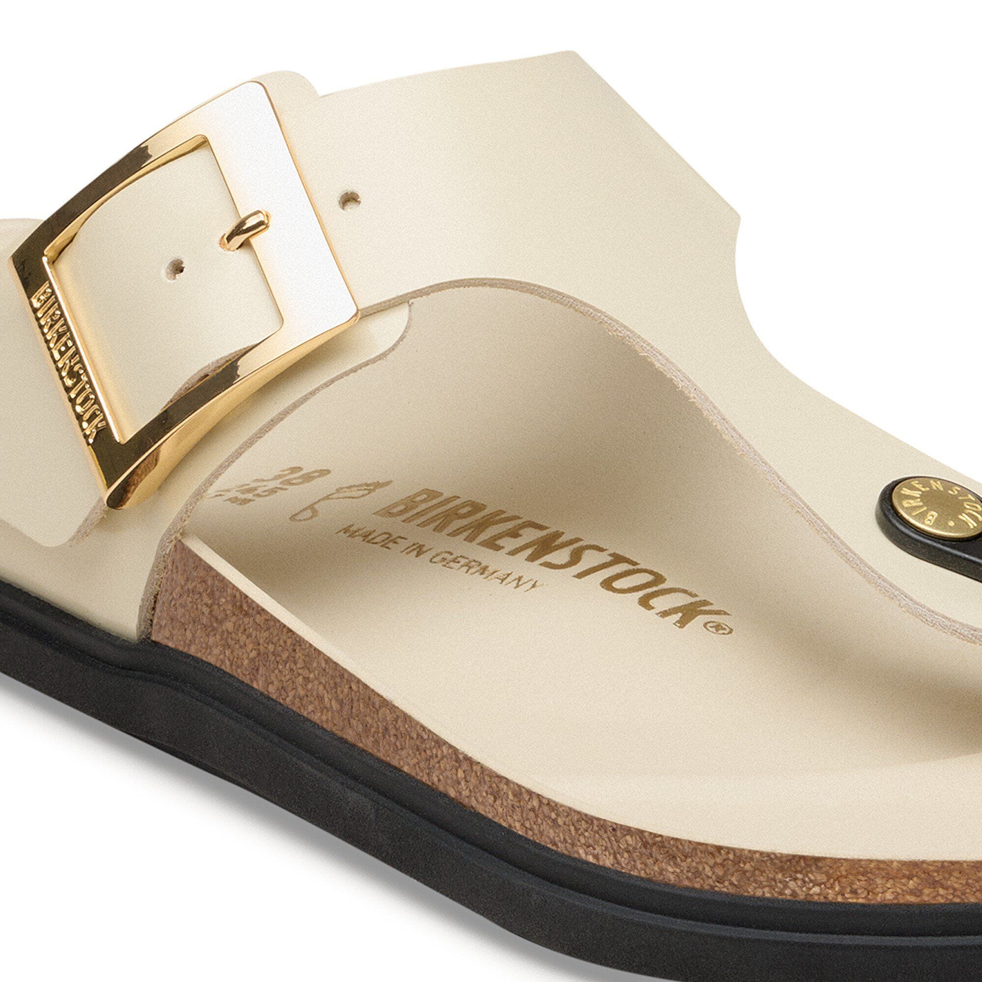 Fivela Gizeh Gotas Couro Natural Brilhante