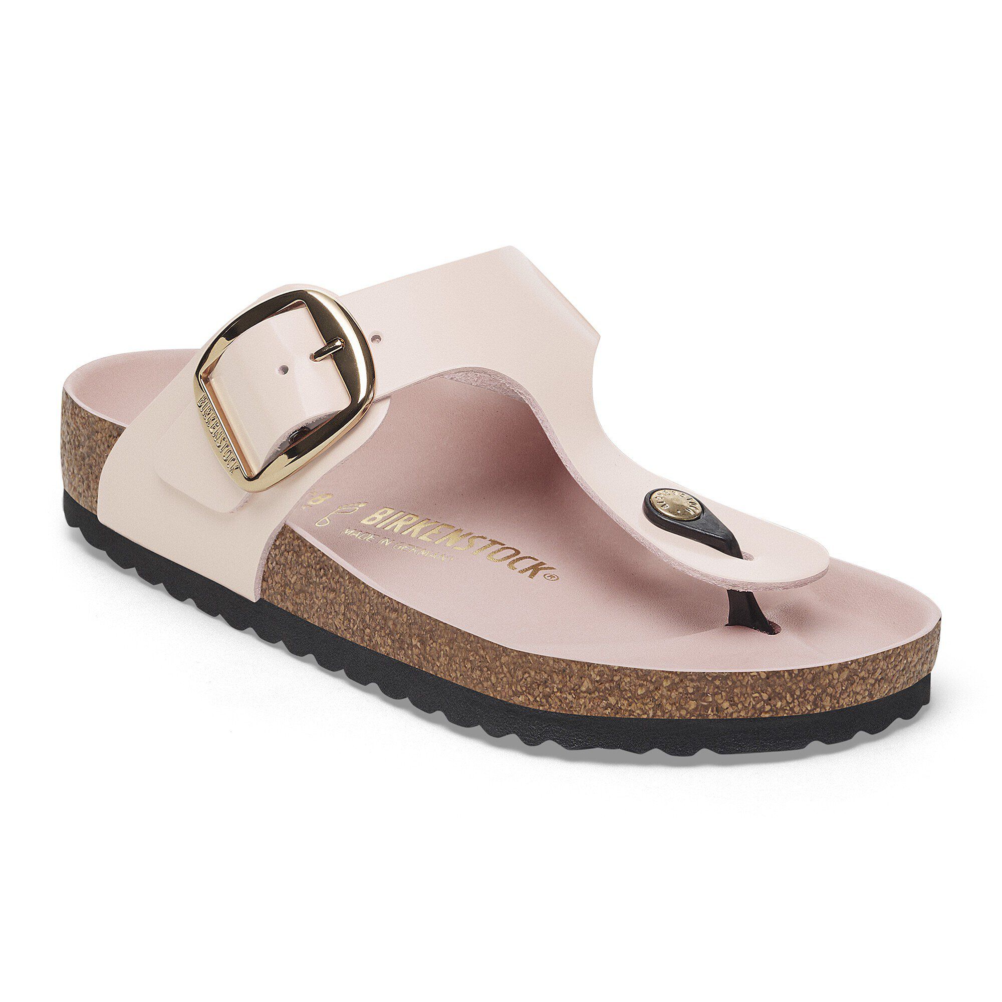 Birkenstock Gizeh Big Buckle Couro Natural com Brilho