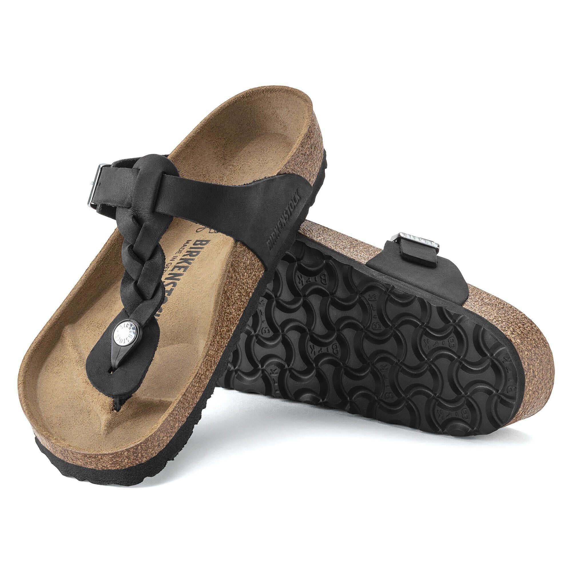 Birkenstock Gizeh Trançado Couro Natural Oleado