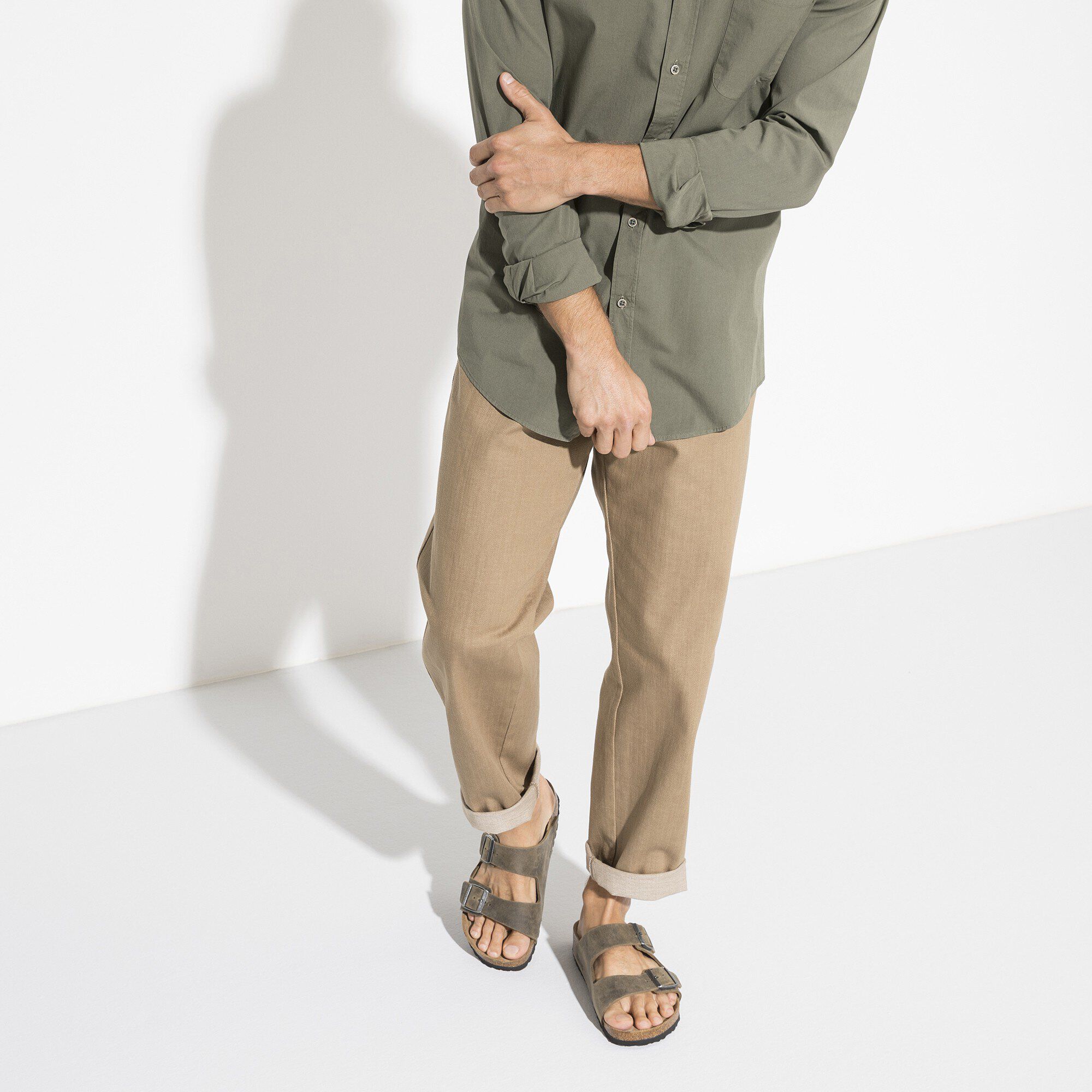 Arizona Soft Footbed Couro Natural Oleado