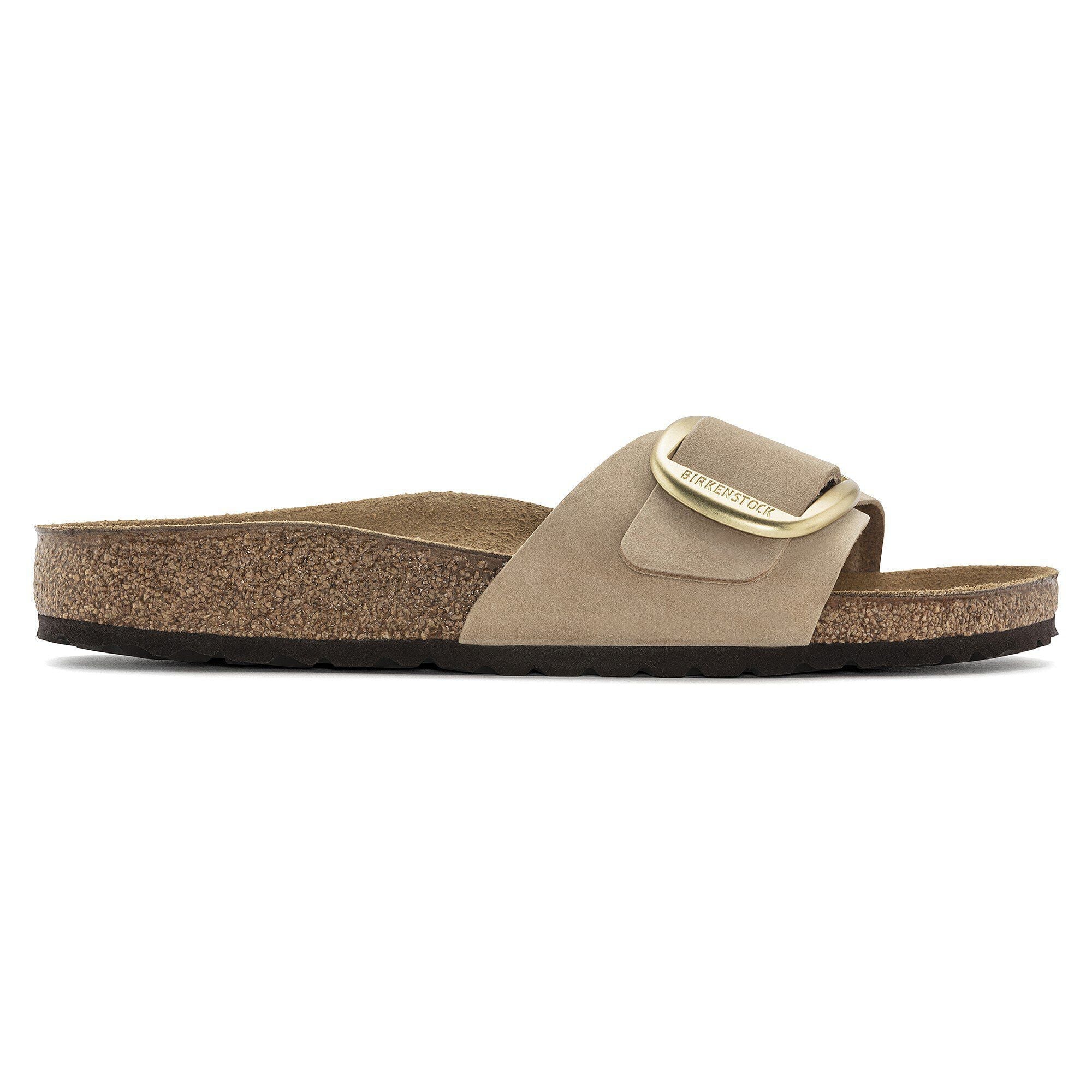 Birkenstock Madrid Big Buckle Couro Nubuck Natural