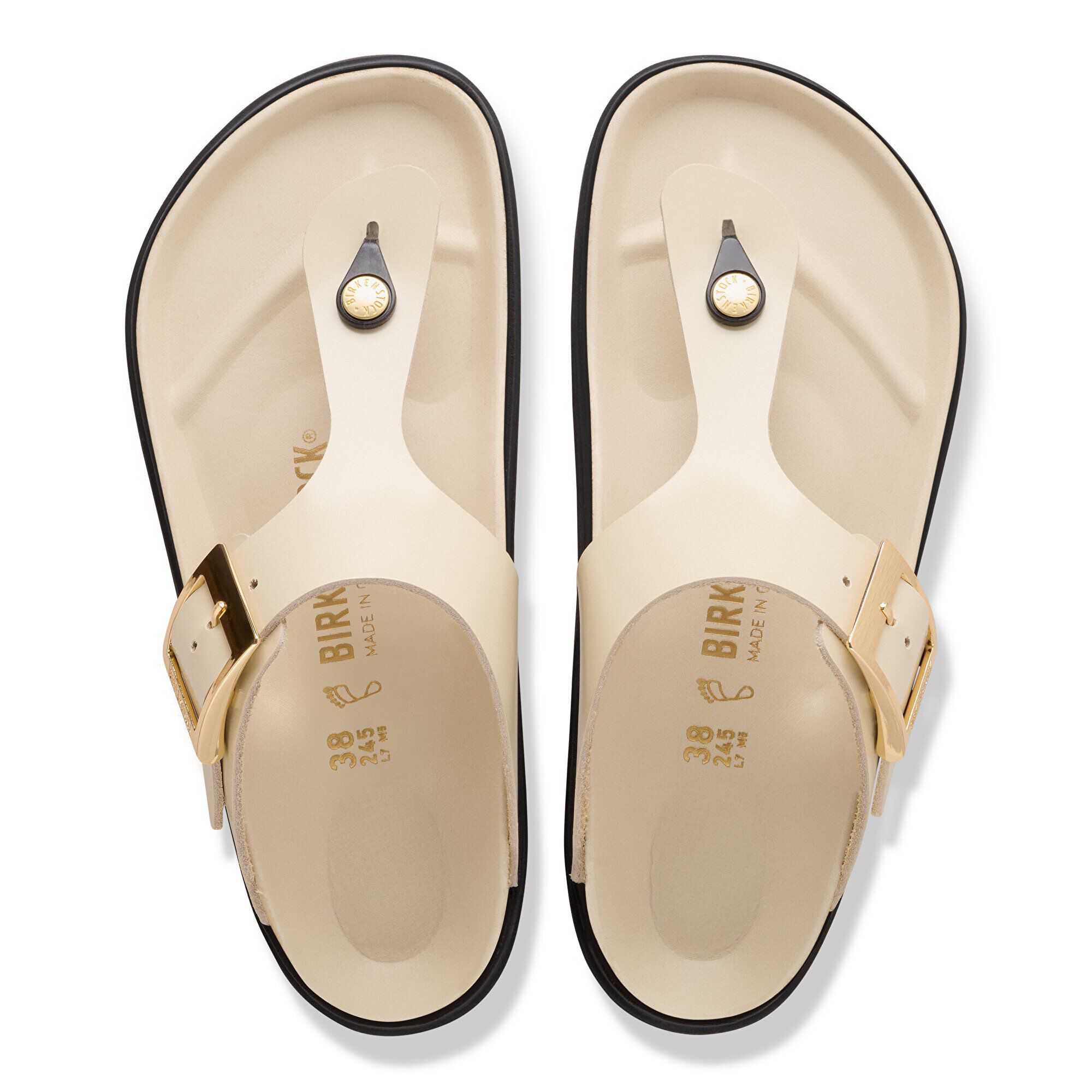 Fivela Gizeh Gotas Couro Natural Brilhante