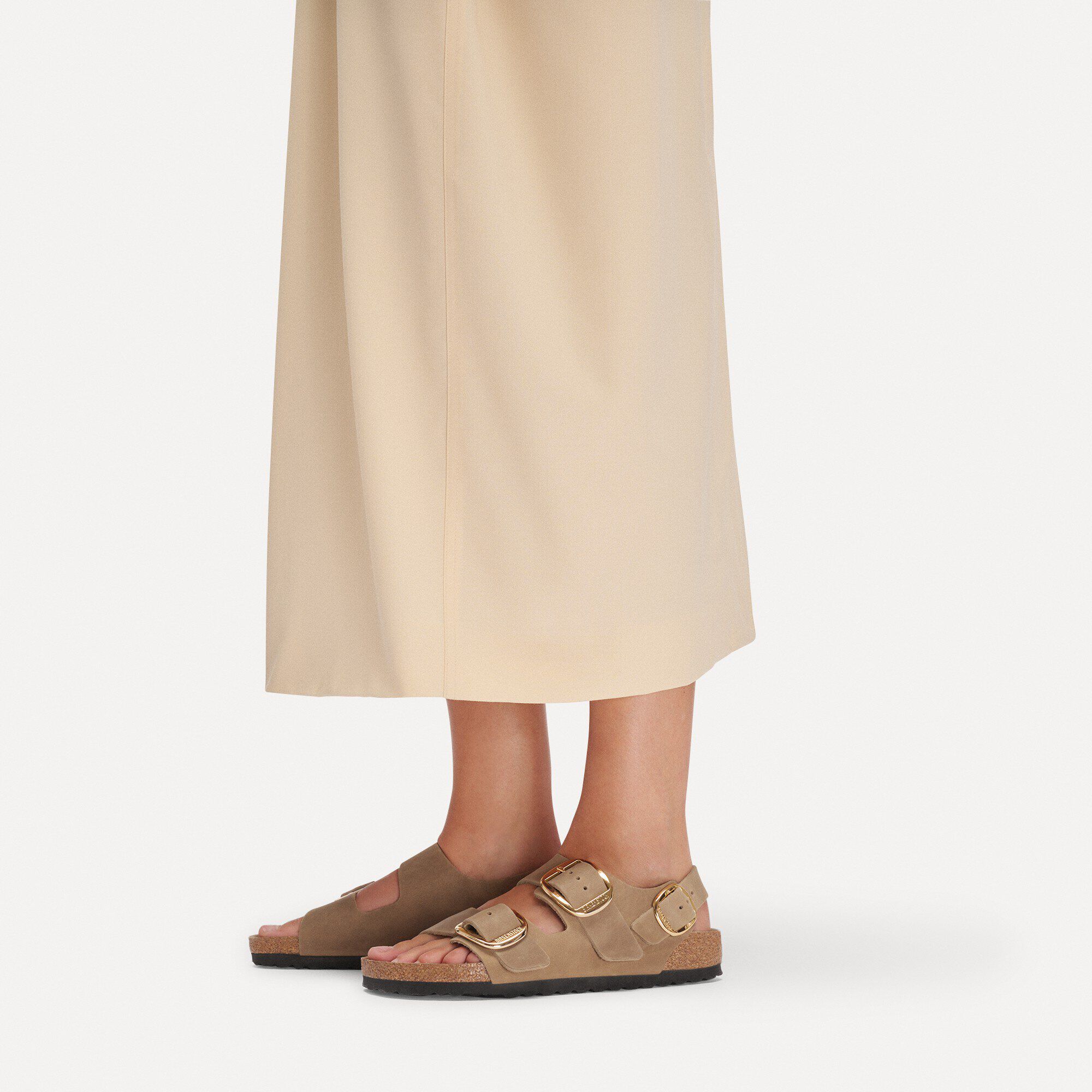 Milano Big Buckle Couro Natural Oleado
