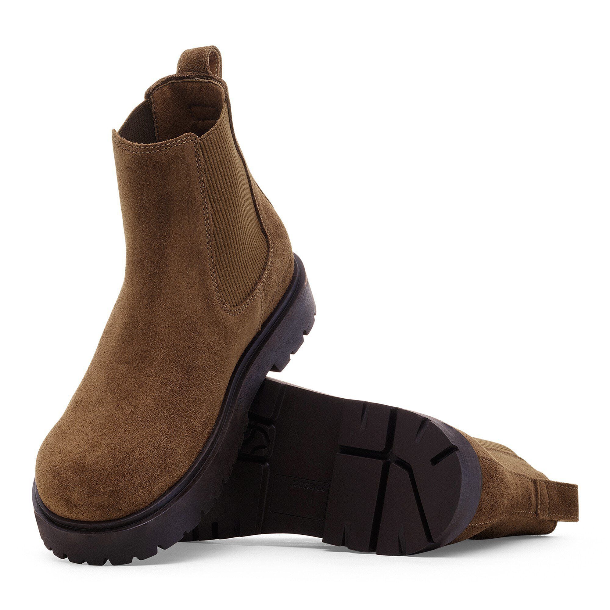 Bota Chelsea Alta de Couro de Veludo para Mulher Highwood