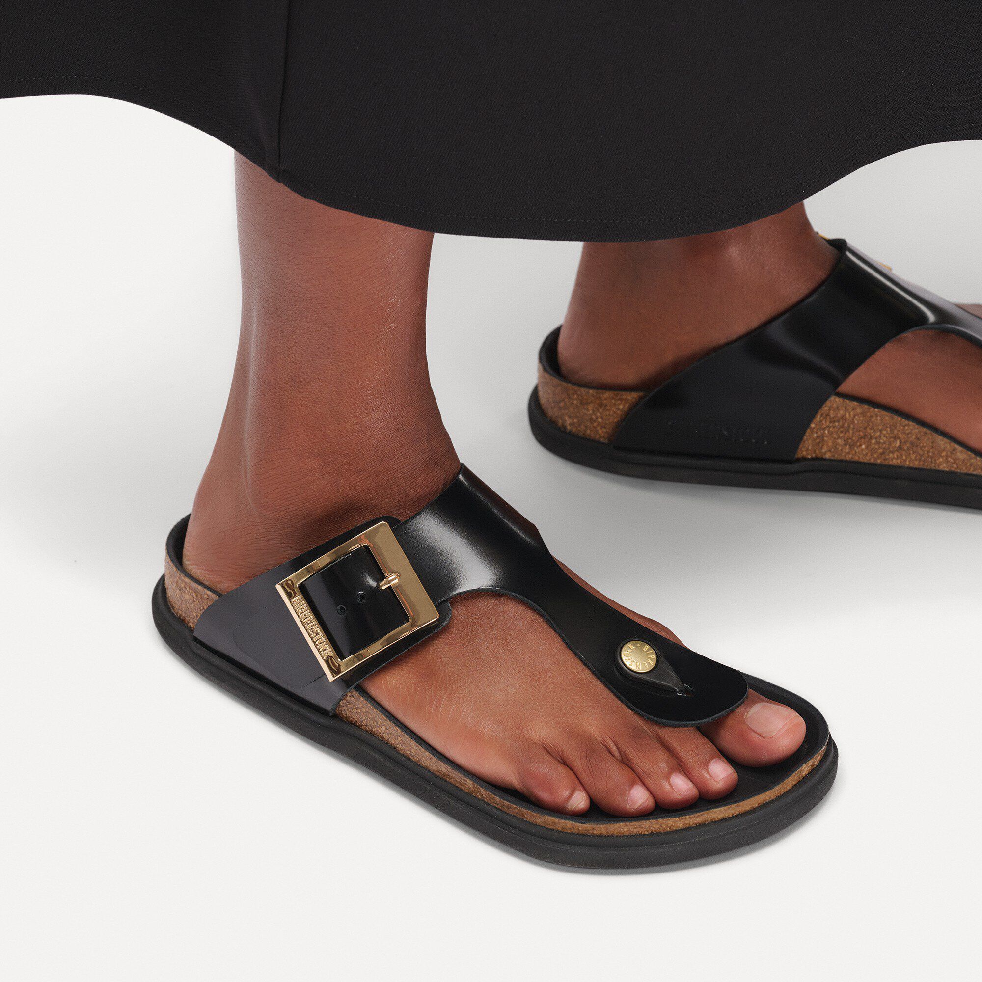 Fivela Gizeh em Couro Natural com Brilho