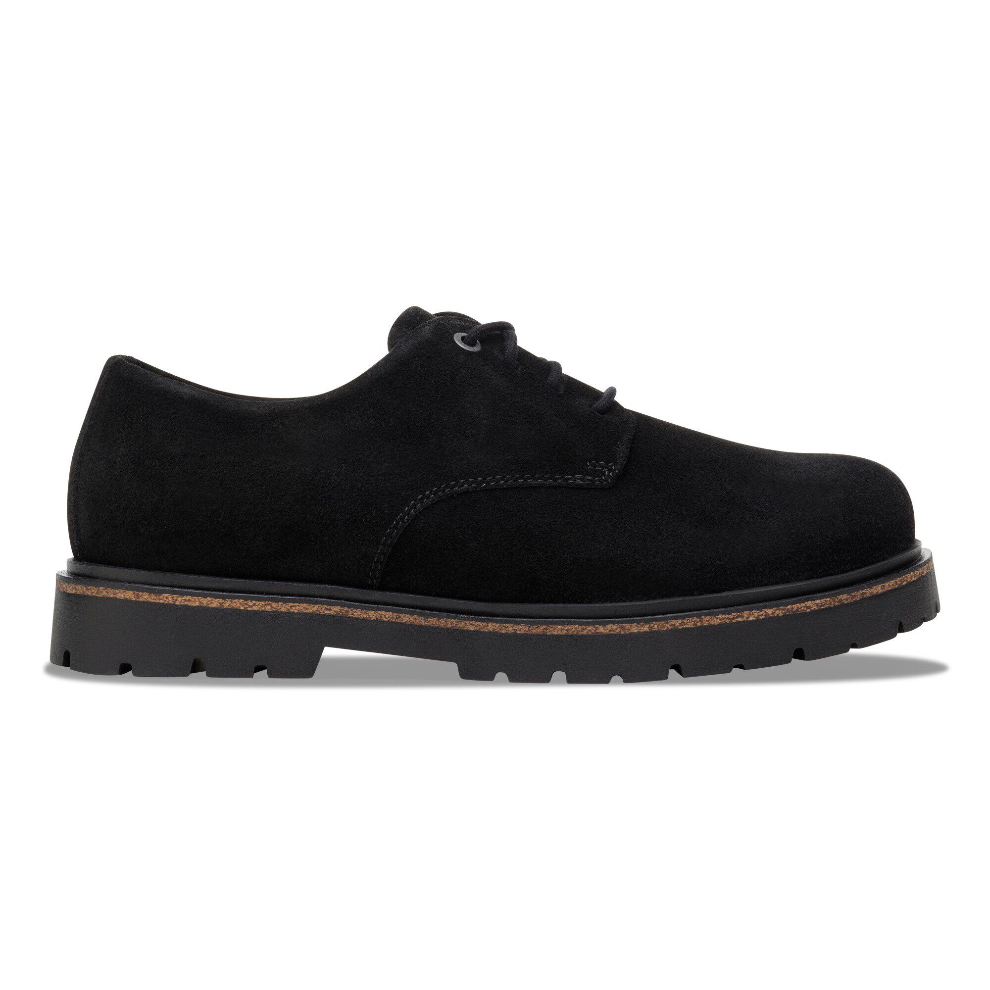 Sapato Baixo de Couro de Veludo com Renda Highwood