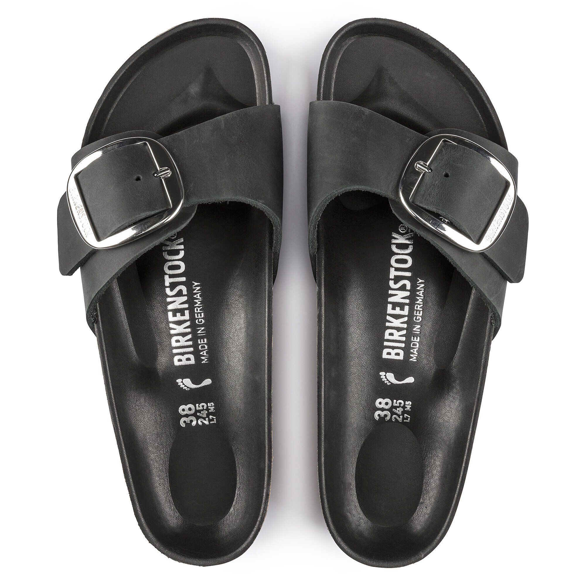 Madrid Big Buckle Couro Natural Oleado