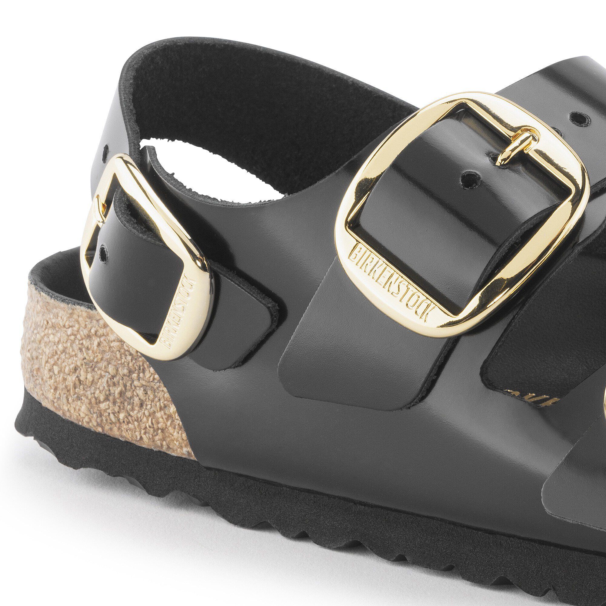 Milano Big Buckle Couro Natural com Brilho