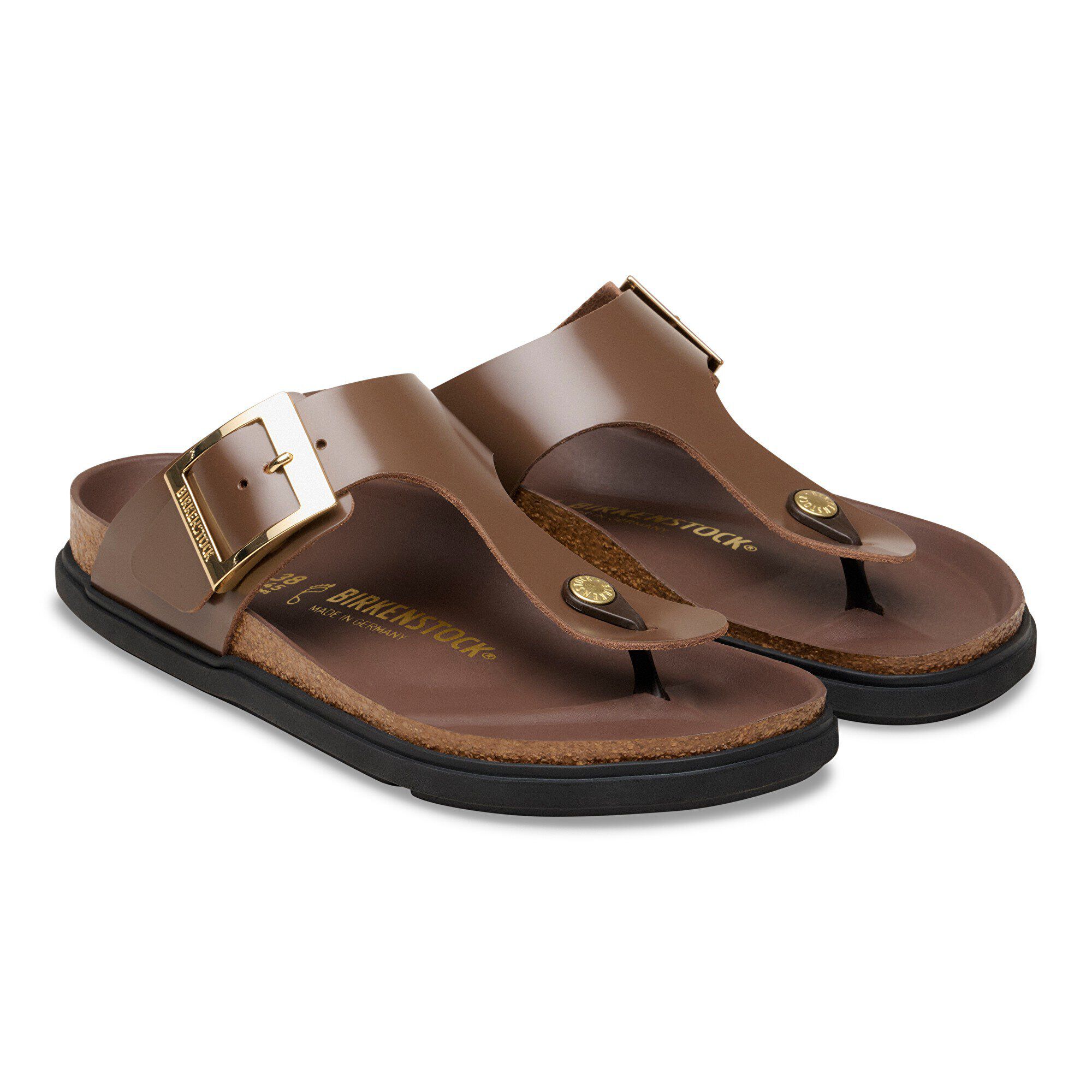 Fivela Gizeh em Couro Natural com Brilho