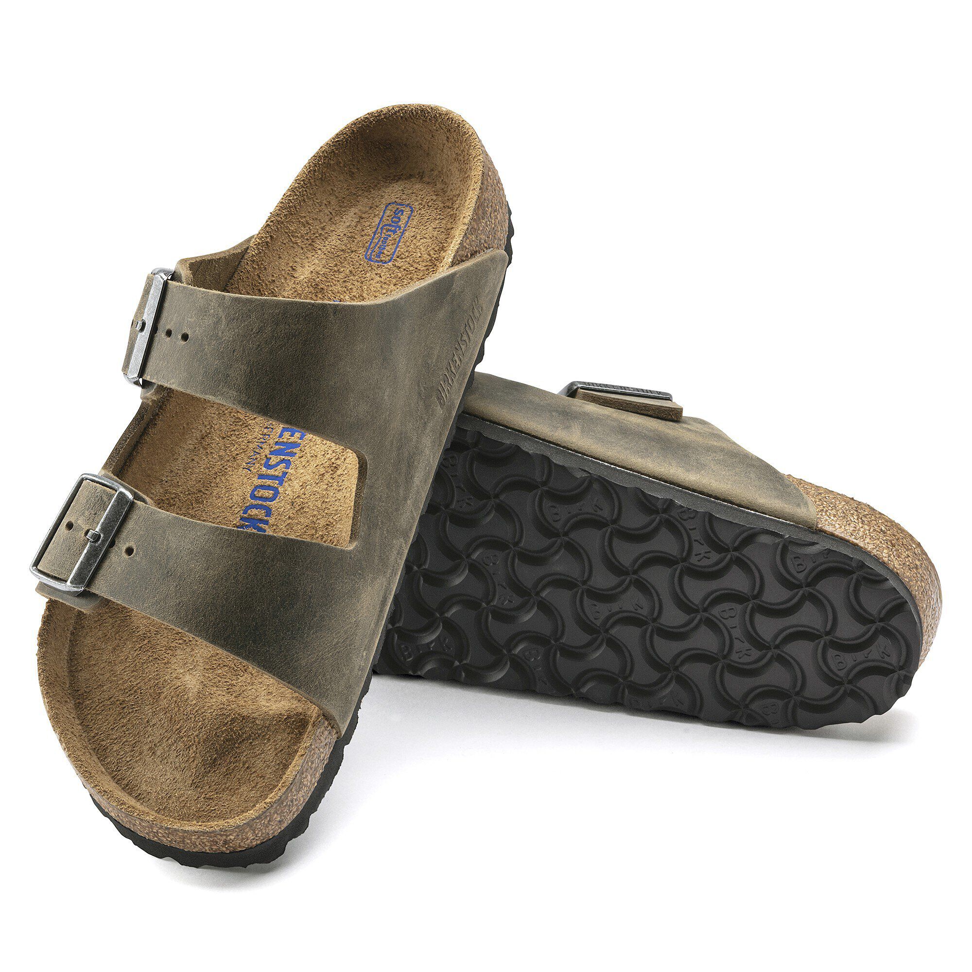 Arizona Soft Footbed Couro Natural Oleado