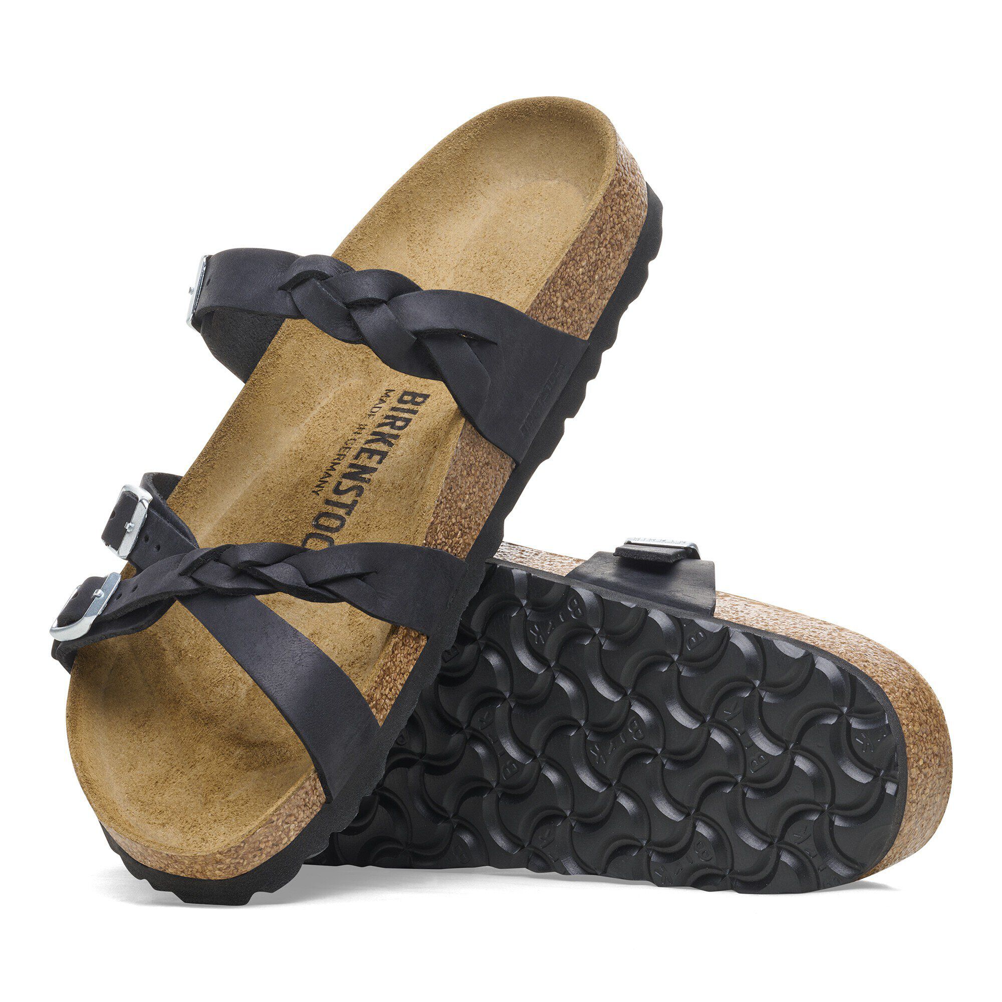 Birkenstock Franca Trançado Couro Natural Oleado