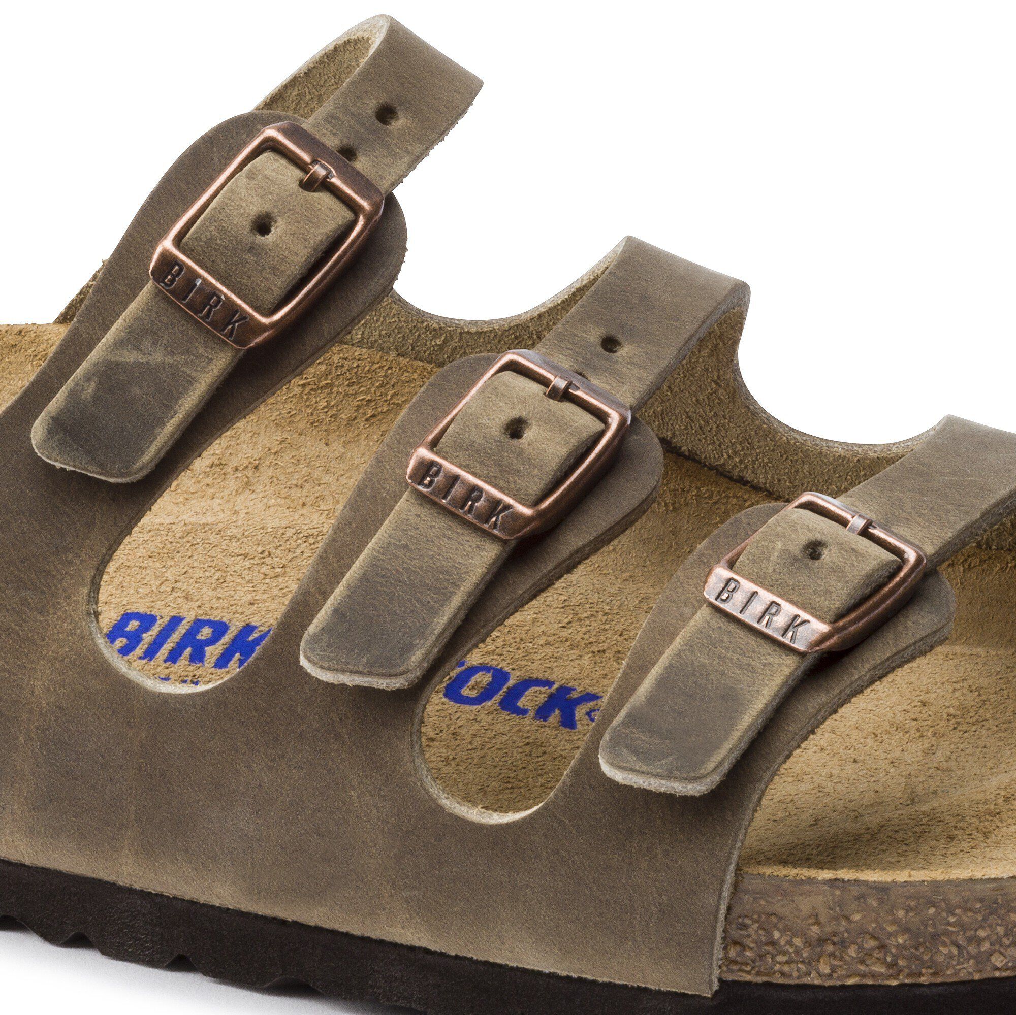 Florida Soft Footbed Couro Natural Oleado